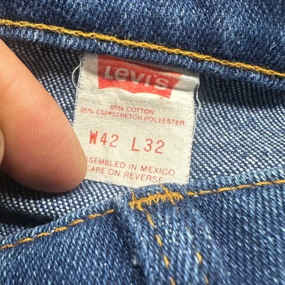Vintage Levi's Jeans Mens 40x32 Blue Cotton Denim Straight Leg Workwear Stretch